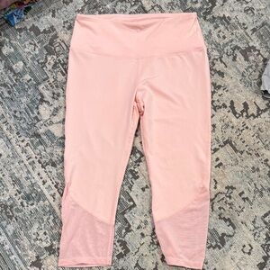 Reebok Light Pink Cropped Girls' Leggings